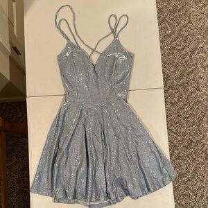 Windsor Glittery Blue Mini Dress